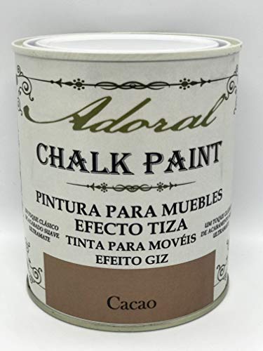 Adoral - Chalk Paint Pintura para muebles Efecto Tiza 750 ml (Cacao)