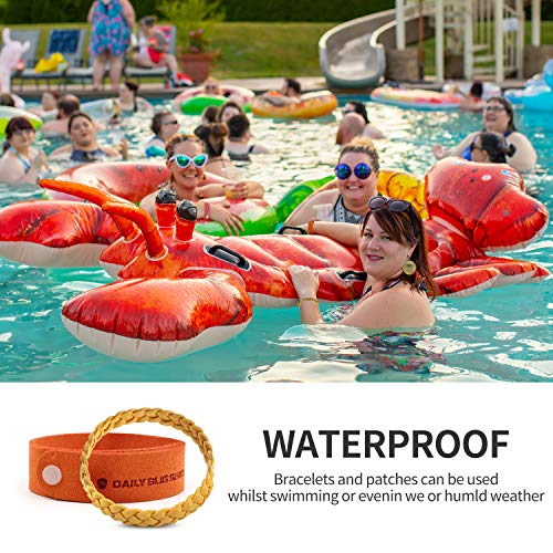 Aerb Pulsera Antimosquitos 12 Pcs, Reperente cororidos antimosquitos de 100% nutural, Impermeable y Reciclable, Eficaz Prolongada contra mosquitos para actividad interior y al aire libre