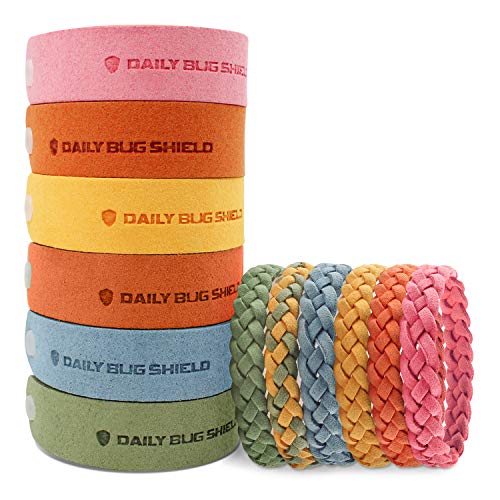 Aerb Pulsera Antimosquitos 12 Pcs, Reperente cororidos antimosquitos de 100% nutural, Impermeable y Reciclable, Eficaz Prolongada contra mosquitos para actividad interior y al aire libre