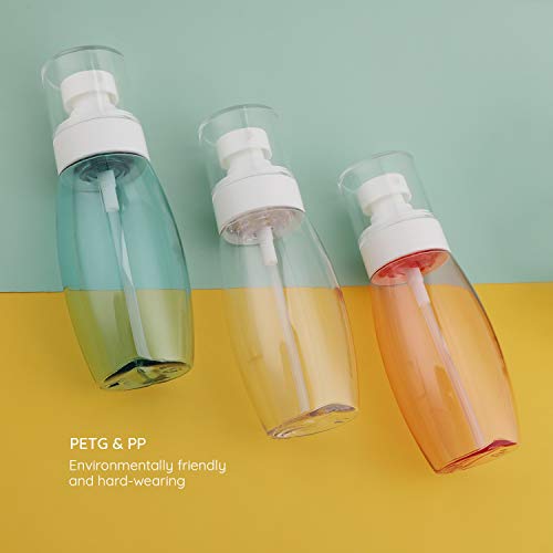 Aerosol 3pcs Viajes Botellas, Segbeauty 100 ml Aprobado por la TSA Niebla Fina de plástico Botella de Spray, a Prueba de Fugas Recargable Contenedores de Belleza, Maquillaje, nebulización Pelo Rizado