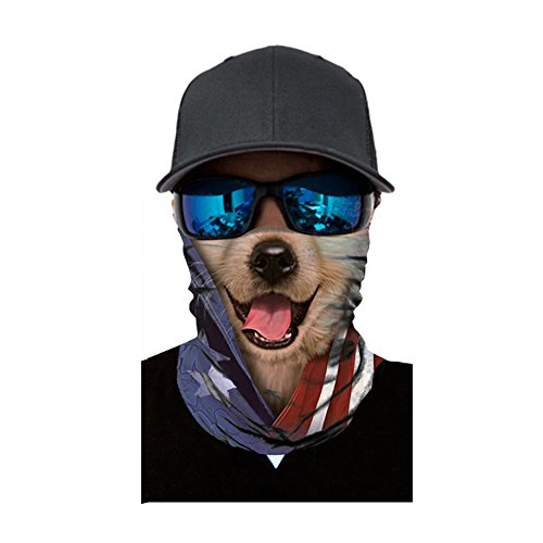 Aesy Deportes Cara Máscara, Bufanda de Ciclismo, Al Aire Libre 3D Animal Tigre Impreso Rápido Seco Quitasol Sweatband Banda para el Cabello Cabeza Bufanda (A16)