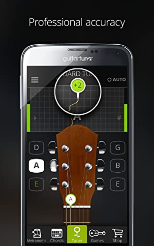 Afinador de guitarras y bajo - Guitar Tuna - The Ultimate Free Tuner for Guitar, Bass and Ukulele with Chord tab game and Metronomo