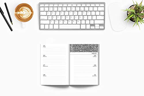 Agenda escolar 2019-2020: Mi vida es un puto caos: Del 1 de septiembre de 2019 al 31 de agosto de 2020: Diario, organizador y planificador con semana vista español: Fondo oscuro simple 4479