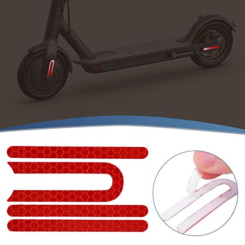 AGPTEK 7 Piezas Accesorio Repuesto de Scooter para Xiaomi M365/Pro, Soporte del Guardabarros Trasero, Smortiguadores de Goma, Ganchos, Cubierta de Instrumentos, Pegatinas Reflectantes