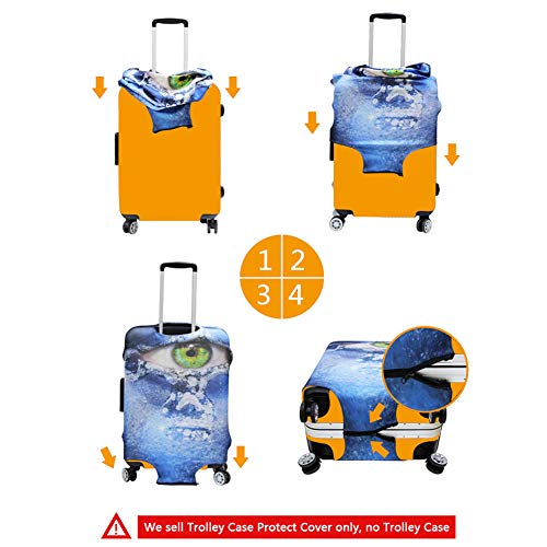 Agroupdream Funda de Equipaje Maleta elástica Funda Protectora para Estudiante Niños Fórmula matemática Negro