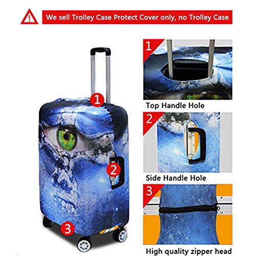 Agroupdream Funda de Equipaje Maleta elástica Funda Protectora para Estudiante Niños Fórmula matemática Negro