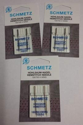 Agujas para máquina de coser Schmetz, paquete de dos, tamaño 100/16 – Compra 2, obtén 3 paquetes gratis., 3 Packets of Two for the Price of 2