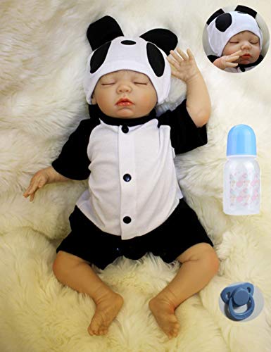 AIBAOLIAN Muñeca Bebé Reborn 20 Pulgadas 50cm Silicona Suave Vinilo Reales Bebes Reborn Niño Realista Recién Nacido Boca Magnética Juguetes de los niños