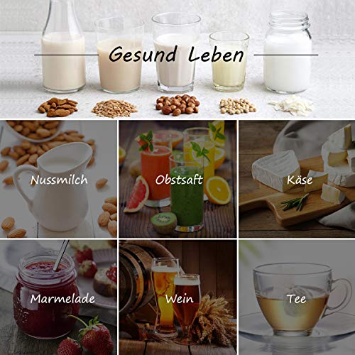 AIEVE Bolsa De Leche De Nuez,3 Piezas Bolsa De Nuez Colador Tuerca Paño De Leche Bolsa De Leche De Almendra De Nylon Bolsa De Tamiz De Tela Set para Leche De Nuez Jugo De Fruta Yogurt Queso (31x30cm)