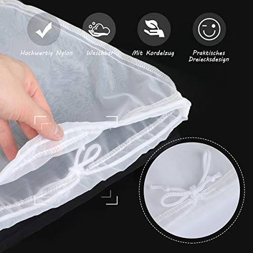 AIEVE Bolsa De Leche De Nuez,3 Piezas Bolsa De Nuez Colador Tuerca Paño De Leche Bolsa De Leche De Almendra De Nylon Bolsa De Tamiz De Tela Set para Leche De Nuez Jugo De Fruta Yogurt Queso (31x30cm)
