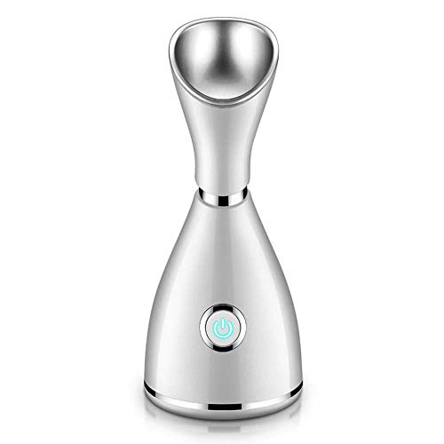 AIJOAIM Vapor Facial, Vaporizador Facial Nano Iónico Actualizado Sauna Facial con Rociador Humectante de Niebla Caliente Poros limpiadores Hidratantes - Blanco