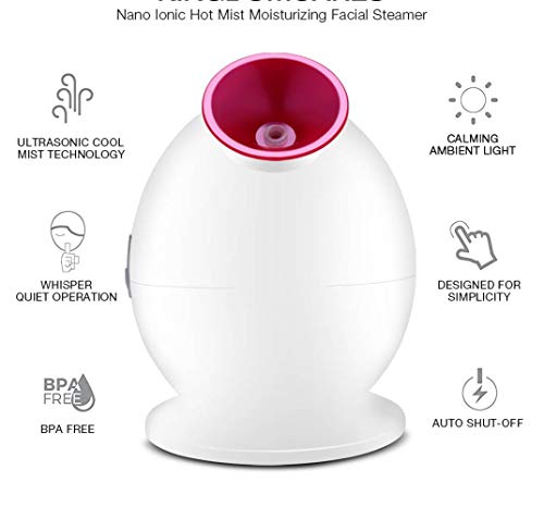 AIJOAIM Vaporizador Facial Sauna SPA Facial para Nano Ionic Hot Device Limpieza Profunda poro Espinillas Vaporizer Electronic Personal Skin Care