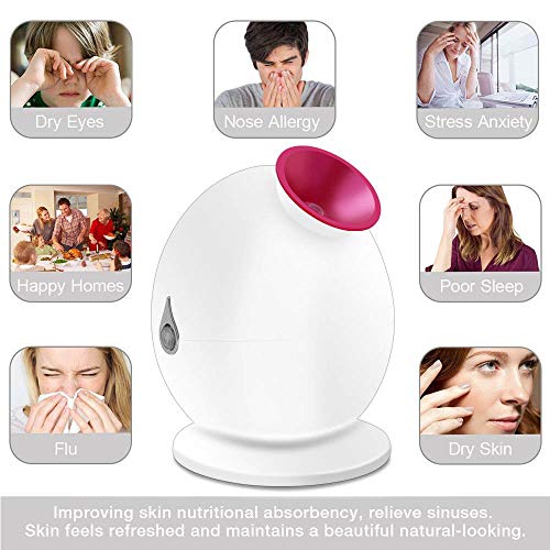 AIJOAIM Vaporizador Facial Sauna SPA Facial para Nano Ionic Hot Device Limpieza Profunda poro Espinillas Vaporizer Electronic Personal Skin Care