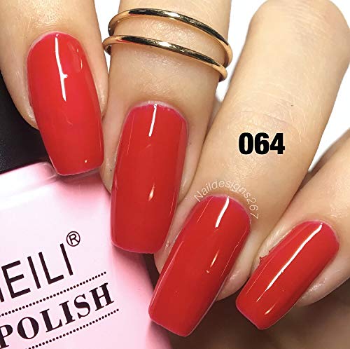 AIMEILI Esmalte Semipermanente De Uñas Soak Off UV LED Uñas De Gel - Pillar Box Red (064) 10ml