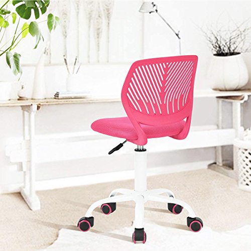 Aingoo Silla de Escritorio para niños Silla para niños Silla giratoria para niños Silla giratoria para niños Silla ergonómica Ajustable en Altura para niñas Niños Youth Resilient 100KG Rosa