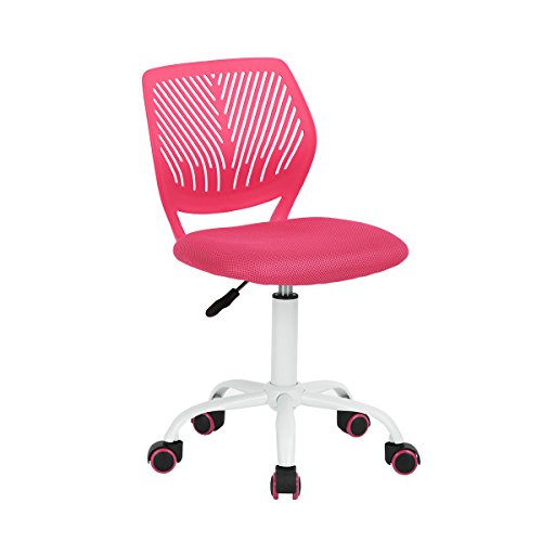 Aingoo Silla de Escritorio para niños Silla para niños Silla giratoria para niños Silla giratoria para niños Silla ergonómica Ajustable en Altura para niñas Niños Youth Resilient 100KG Rosa