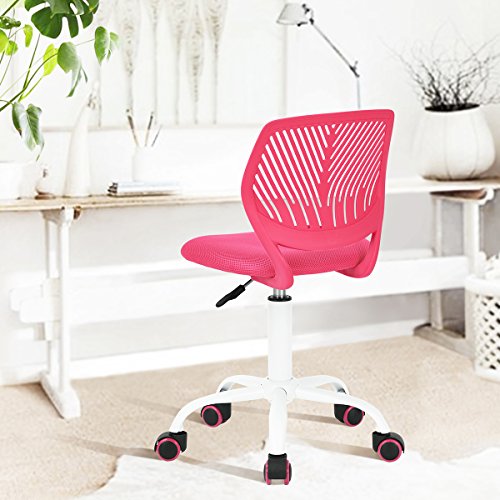 Aingoo Silla de Escritorio para niños Silla para niños Silla giratoria para niños Silla giratoria para niños Silla ergonómica Ajustable en Altura para niñas Niños Youth Resilient 100KG Rosa