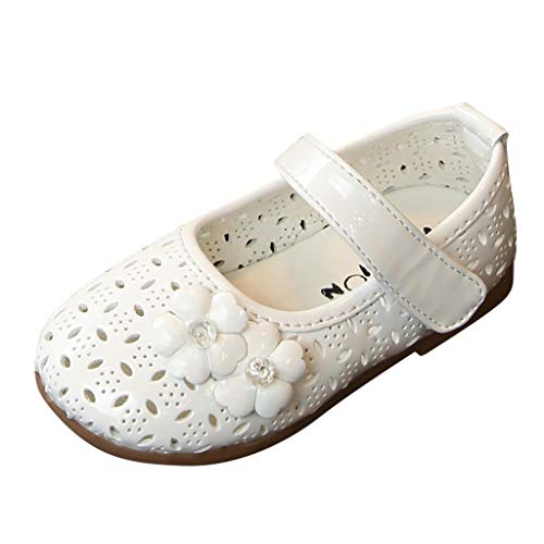 AIni NiñAs NiñOs NiñAs Perforado Diamantes De ImitacióN Flores Dulces Dulce Princesa Zapatos Planos Ligeros Antideslizantes Zapatos Individuales Sandalias 3 Meses -3.5 AñOs