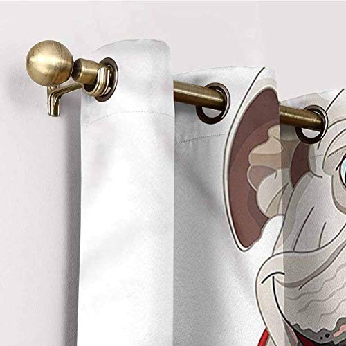 Aishare Store - Cortinas de dormitorio, 274 cm de largo, aisladas térmicamente, paneles opacos, Bulldog Inglés, Happy Puppy, cortinas opacas para dormitorio de niños (2 paneles)