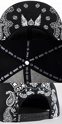 Aivtalk - Hip Hop Negro Sombrero Gorra de Béisbol con Bordado de Cruz Snapback Ajustable Moda para Hombre Mujer