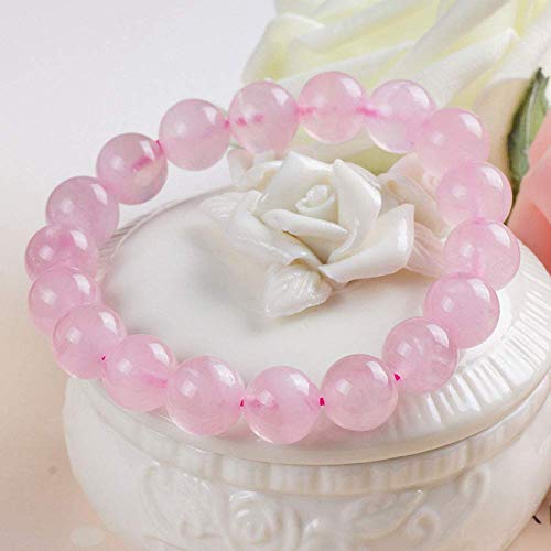 AK Personalidad Cristal Rosal Pulsera para mujer Regalo de cumpleaños de joyas de cristal de círculo único para mamá/hija/esposa, diámetro de 6Mm-8Mm,Los 8MM