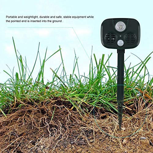 Alarma Solar, Alarma portátil contra Intrusos al Aire Libre de 120dB / Repelente de Animales/Antirrobo para Acampar en Exteriores móviles: para Ladrones, Ardillas, etc.