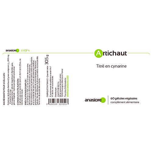 ALCACHOFA * 400 mg / 60 cápsulas * hígado, molestias hepáticas, molestias de la vesícula biliar, diabetes * Garantía de satisfacción o reembolso * Fabricado en Francia