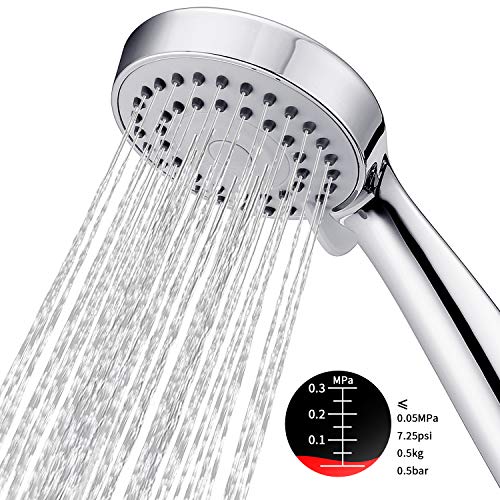 Alcachofa de ducha, HOWEIN Mano la Cabeza de Ducha 3 Modos Ahorro de Agua Mango de Ducha Cabezal de Ducha de Masaje Universal Extraíble de Cromo Ducha