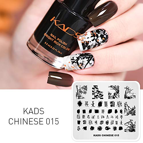 Alexnailart placa de estampado para uñas Estilo chino plantillas de transferir de Imagen impresión de esmalte de uñas Herramienta de diseño de manicura