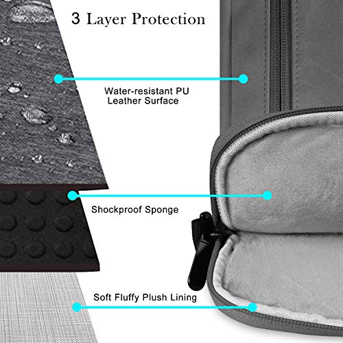 Alfheim Manga Maletín de Cuero Apto para Bolsos de Negocios portátiles de 15.6-16 lgadas para Hombre y Mujer Bolsos de Hombro de Viaje Delgados