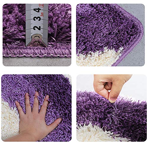 Alfombra de Baño Antideslizante Para Niños/Bebés/Niños Microfibra Estera Anti Super Suave Antideslizante de Ducha Para la Alfombra de Baño,Purple,60x90cm