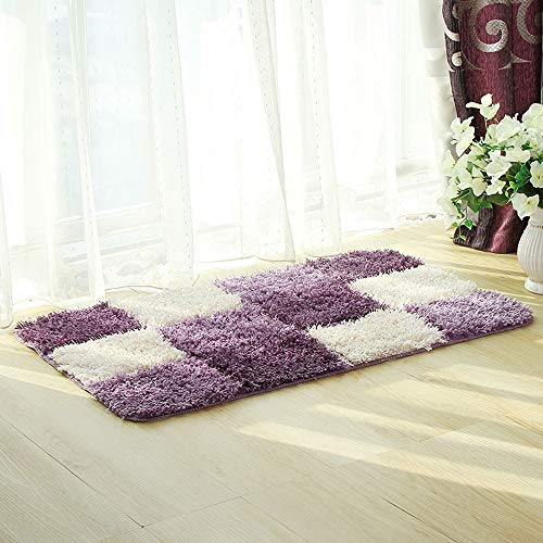 Alfombra de Baño Antideslizante Para Niños/Bebés/Niños Microfibra Estera Anti Super Suave Antideslizante de Ducha Para la Alfombra de Baño,Purple,60x90cm