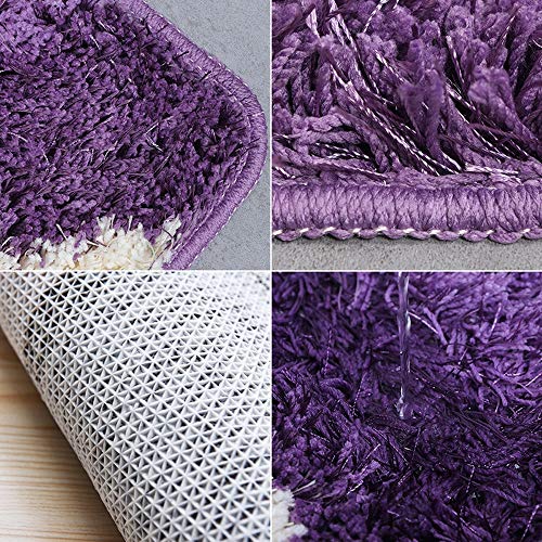 Alfombra de Baño Antideslizante Para Niños/Bebés/Niños Microfibra Estera Anti Super Suave Antideslizante de Ducha Para la Alfombra de Baño,Purple,60x90cm