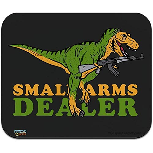 Alfombrilla De Ratón Antideslizante Armas Pequeñas Distribuidor De Armas Dinosaurio T-Rex Humor Divertido Perfil Bajo Alfombrilla De Ratón Delgada Alfombrilla De Ratón-9.8 X 11.8 Pulgadas