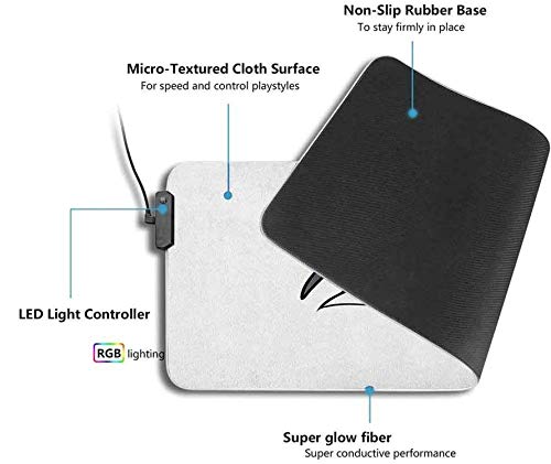 Alfombrilla de ratón para juegos, diseño artístico de maquillaje con color suave LED extendida, base de goma antideslizante con teclado de computadora impermeable 800x300x30mm