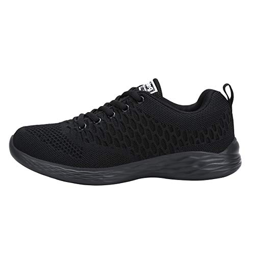 ALI&BOY Mujer Gimnasia Ligero Sneakers Zapatillas de Deportivos de Running para(39 EU, Negro/Negro)