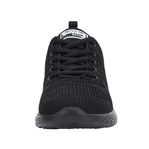 ALI&BOY Mujer Gimnasia Ligero Sneakers Zapatillas de Deportivos de Running para(39 EU, Negro/Negro)