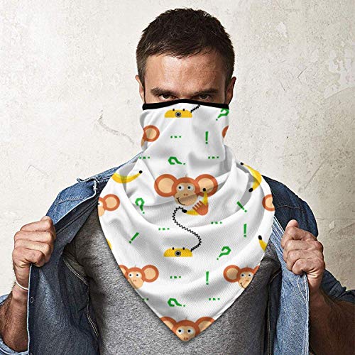 alice-shop Bufanda de cara de pasamontañas de moda unisex Niño mono con plátano para cubierta de cara deportiva a prueba de viento sin costuras