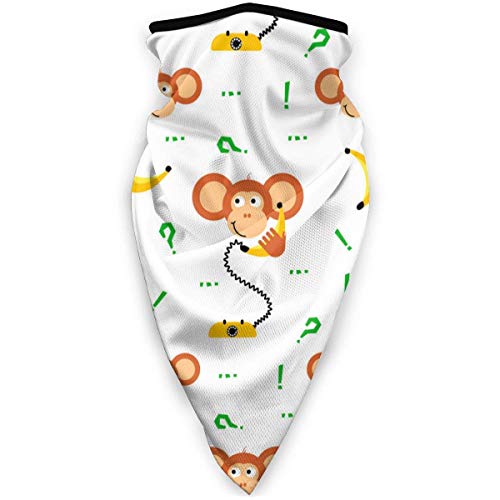 alice-shop Bufanda de cara de pasamontañas de moda unisex Niño mono con plátano para cubierta de cara deportiva a prueba de viento sin costuras
