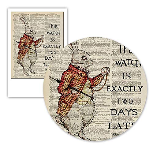 Alicia en el país de las maravillas Este reloj lleva exactamente dos días de retraso en el póster del arte Carteles e impresiones Arte de la pared Pintura de la lona 60X90CM SIN marco