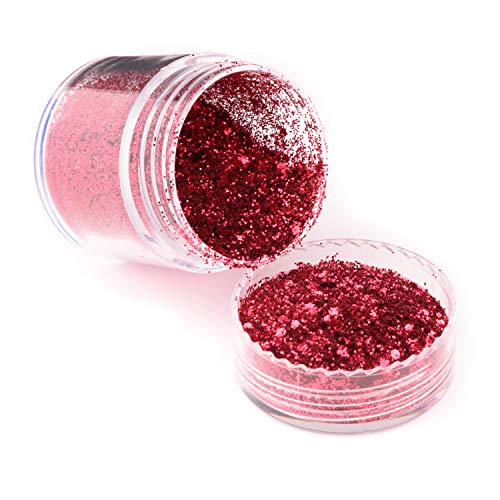 Allwon Body Glitter Festival de cosméticos Chunky Glitter Lentejuelas Escamas iridiscentes Destellos para el Arte de uñas de Cara, Cuerpo y Cabello, 12 Colores