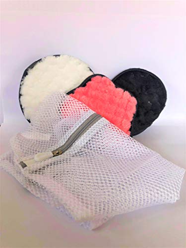 Almohadillas desmaquillantes lavables + bastoncillos reutilizables de algodón. Ideal como regalo para mujer para tus viajes. Accesorio de baño para maquillaje económico y ecológico.