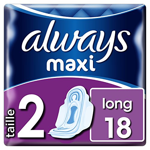 Always Maxi Largo (Tamaño 2) De La Servilleta Sanitaria Con Las Alas 180 g