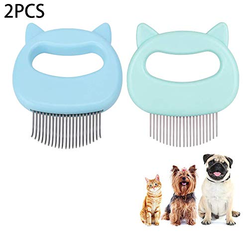 Aly Dematting Comb Peine De Masaje para Afeitar para Perros Y Gatos DepilacióN para Mascotas Artefacto para Mascotas Peine(2PCS)