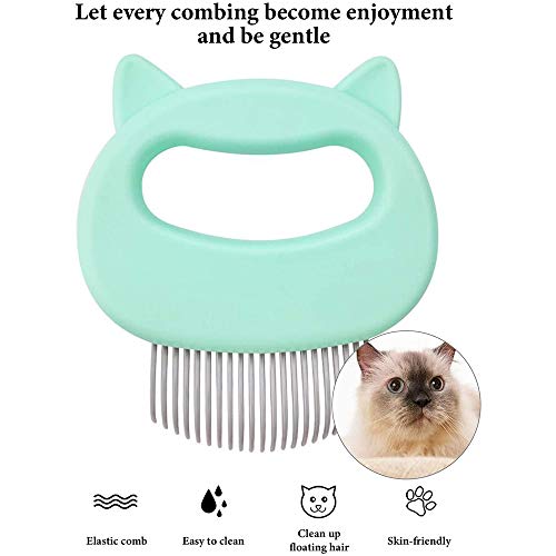 Aly Peine para Piojos para Mascotas Mascota Gato Perro Masaje Concha Peine Adecuado para El Cuidado del Cabello De Mascotas(2PCS)