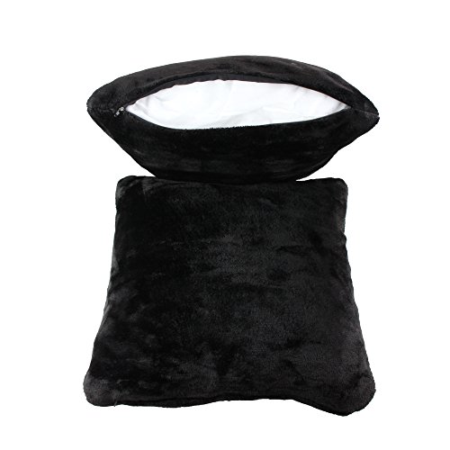 Amago Funda de Cojín, Set de 2, Sensación de Cachemira, 50 x 50 cm, Negro, 40133-94-A2