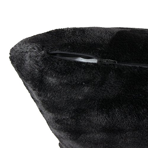 Amago Funda de Cojín, Set de 2, Sensación de Cachemira, 50 x 50 cm, Negro, 40133-94-A2