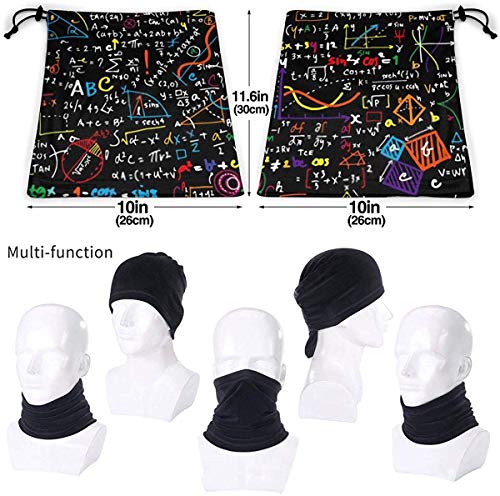 Amanda Horatio Fórmulas matemáticas y operaciones, polaina, forro polar elástico, máscara facial para clima frío para hombre y mujer, talla única