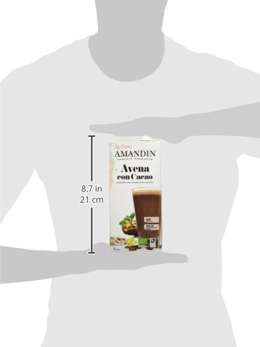 Amandin 400085 - Bebida de Avena con Cacao - Paquete de 6 x 1000 ml - Total: 6000 ml
