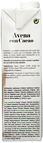 Amandin 400085 - Bebida de Avena con Cacao - Paquete de 6 x 1000 ml - Total: 6000 ml